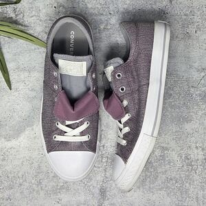 Converse All Star Maddie Double Tongue Slip-On Sneakers Violet Purple Size 6